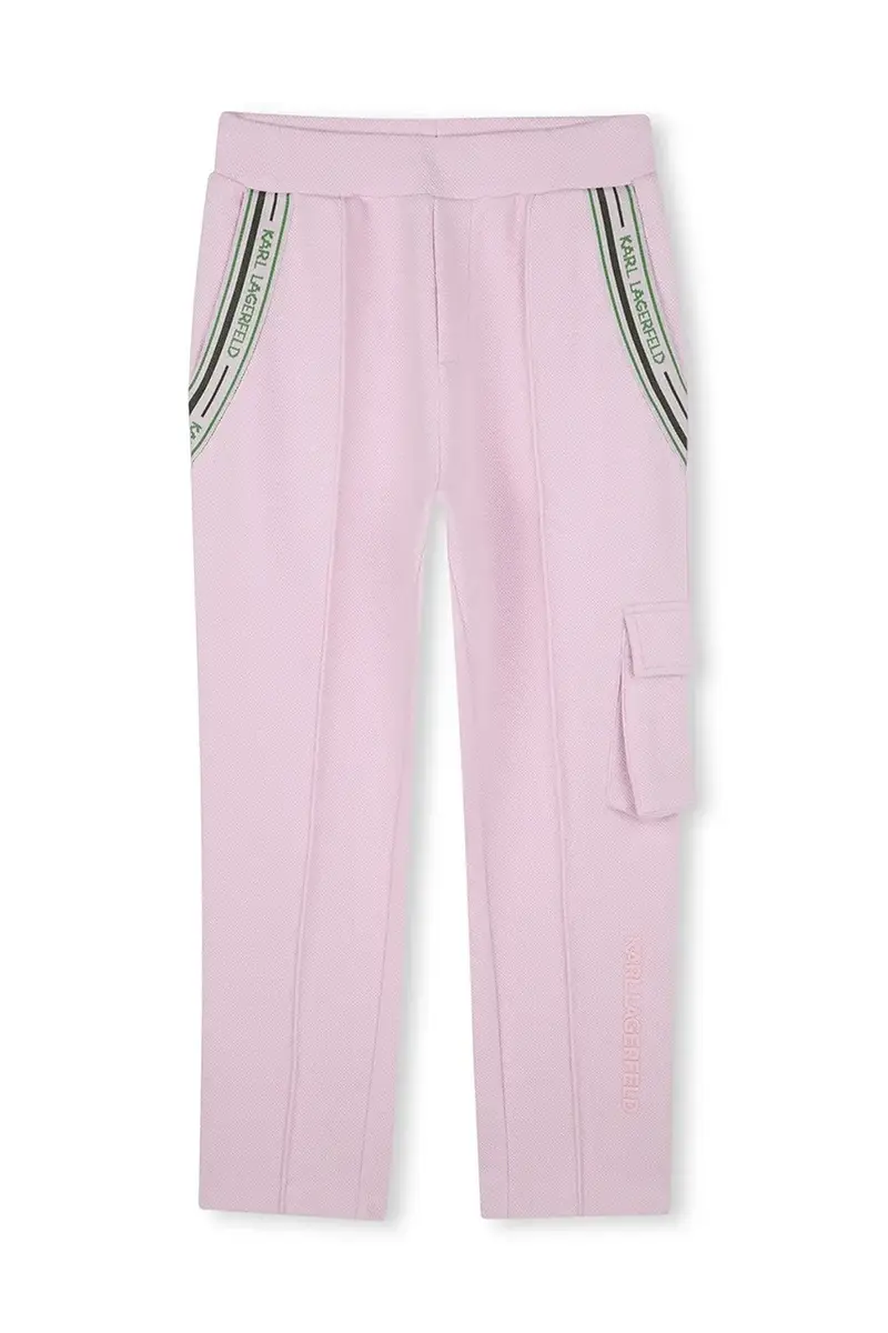 pantaloni per bambini colore rosa Z30451 miniatura 2