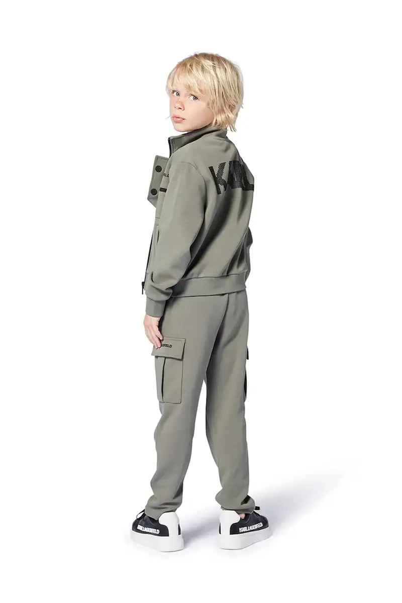 pantaloni per bambini colore verde Z30419 miniatura 4