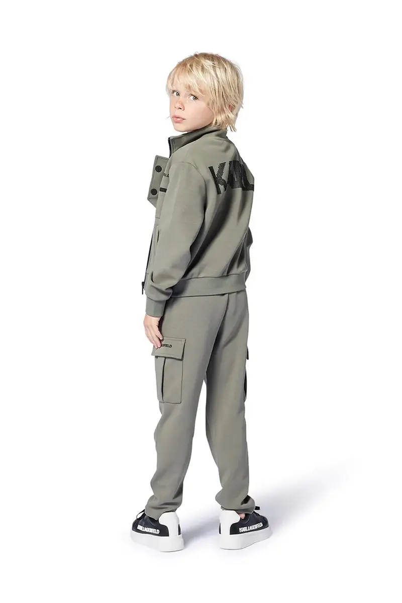 pantaloni per bambini colore verde Z30419 miniatura 4