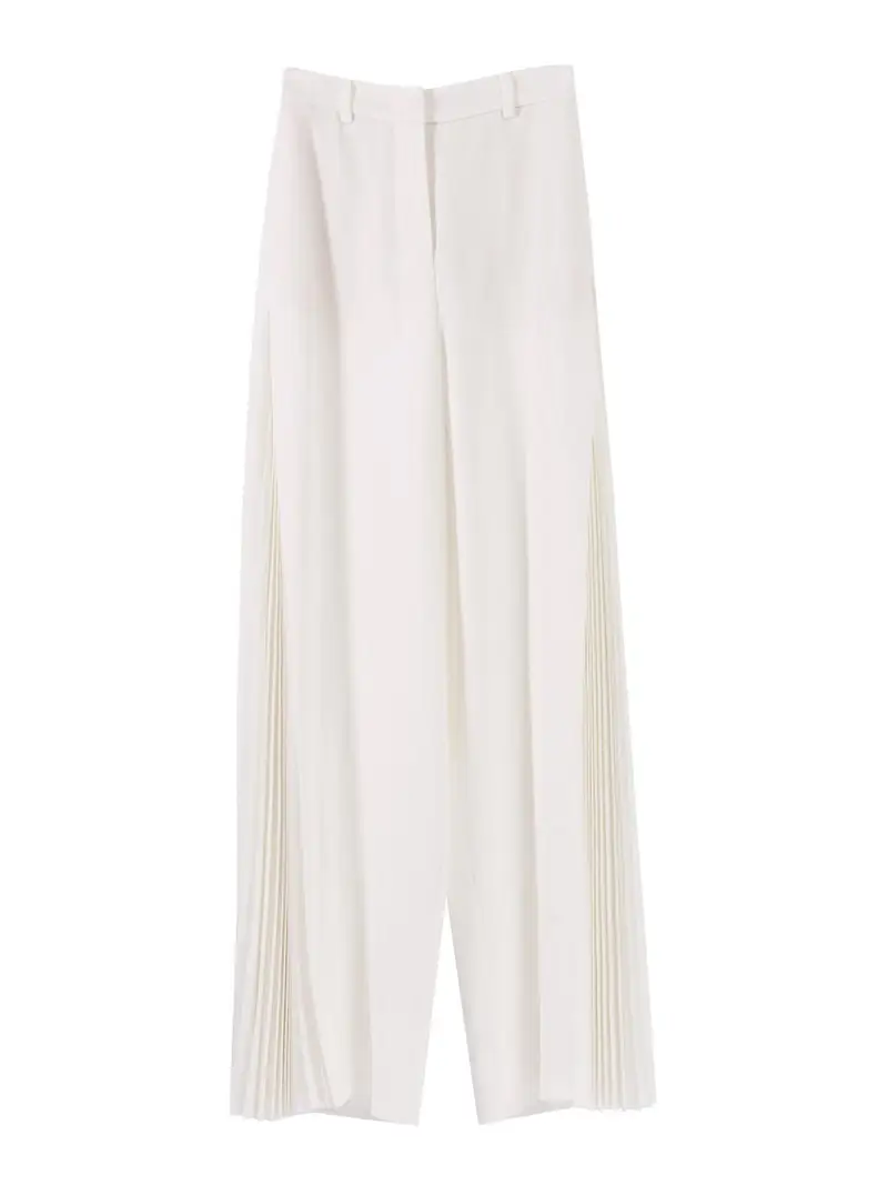 Pantaloni pieghettati in studio karl Bianco