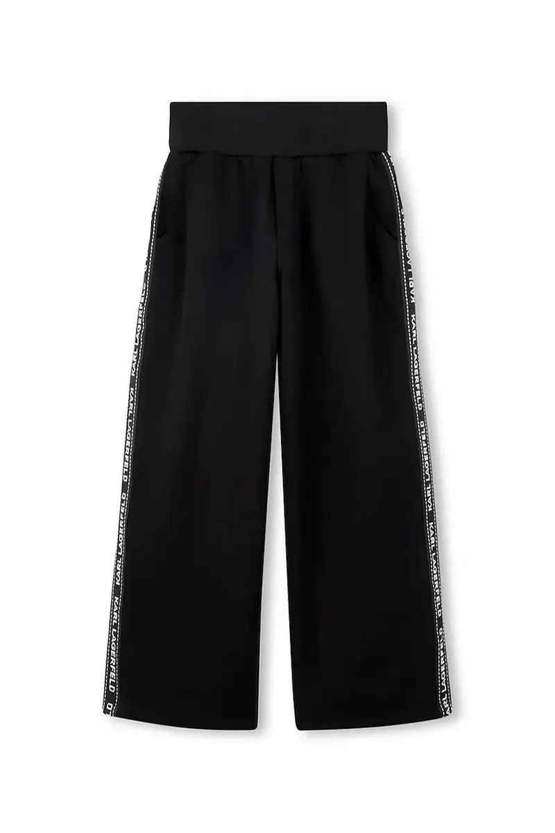 pantaloni tuta bambino/a colore nero con applicazione Z30597 miniatura 2