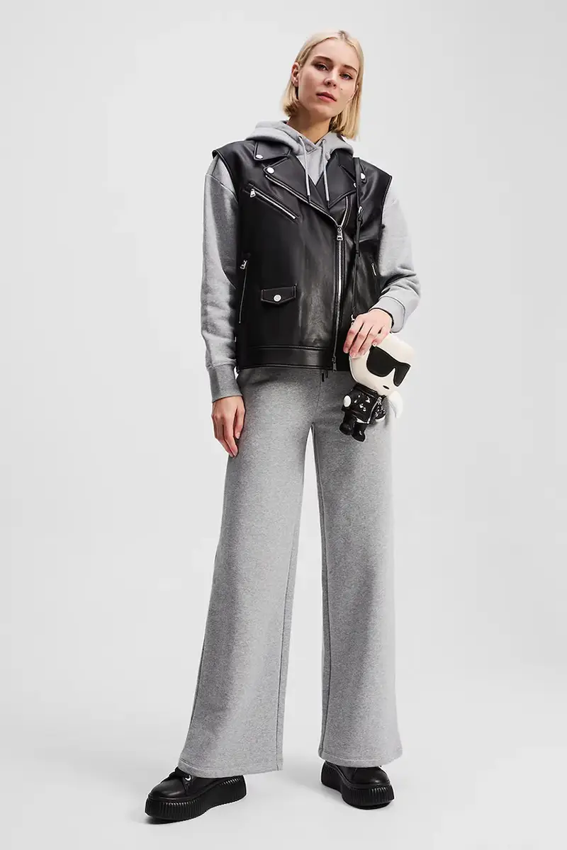 pantaloni tuta di cotone donna colore grigio A3W10117 miniatura 4