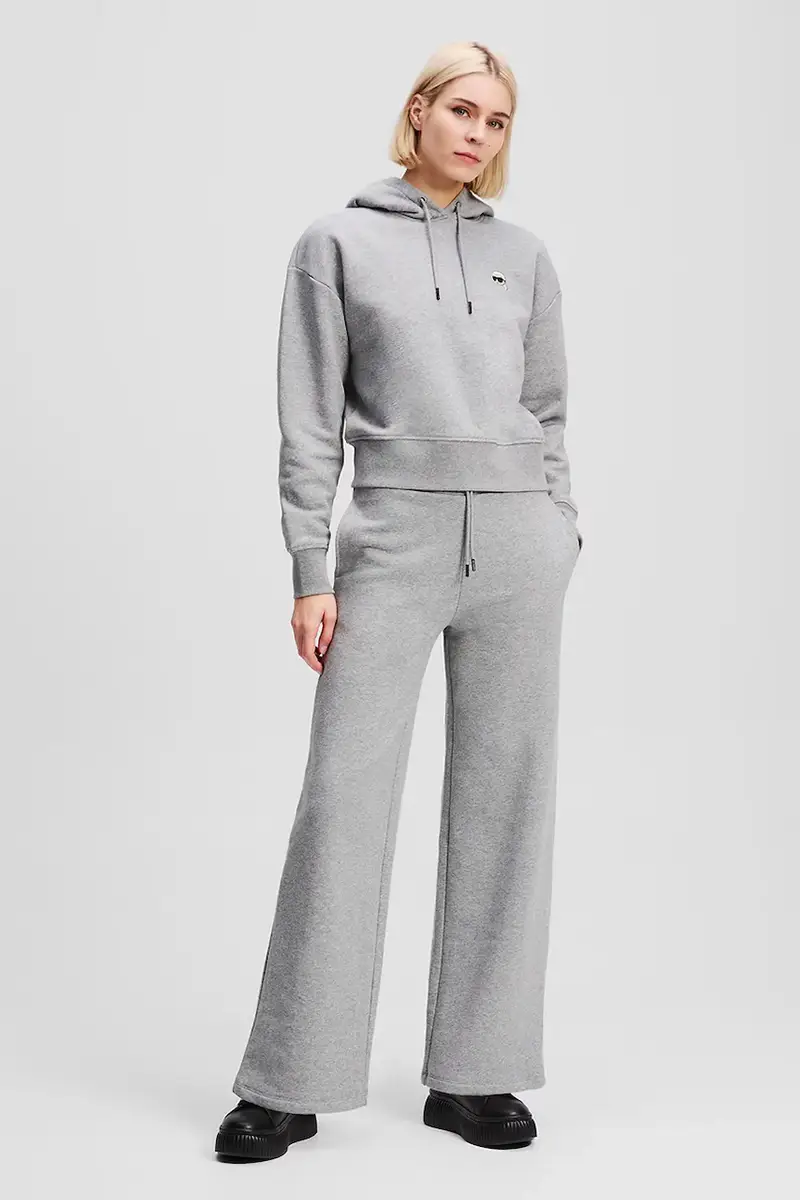 pantaloni tuta di cotone donna colore grigio A3W10117