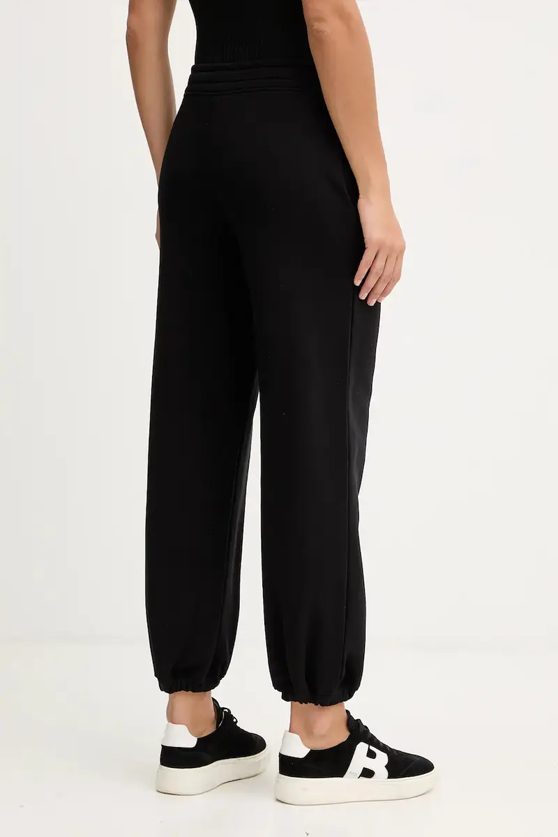 pantaloni tuta di cotone donna colore grigio con applicazione A4W10141 miniatura 3