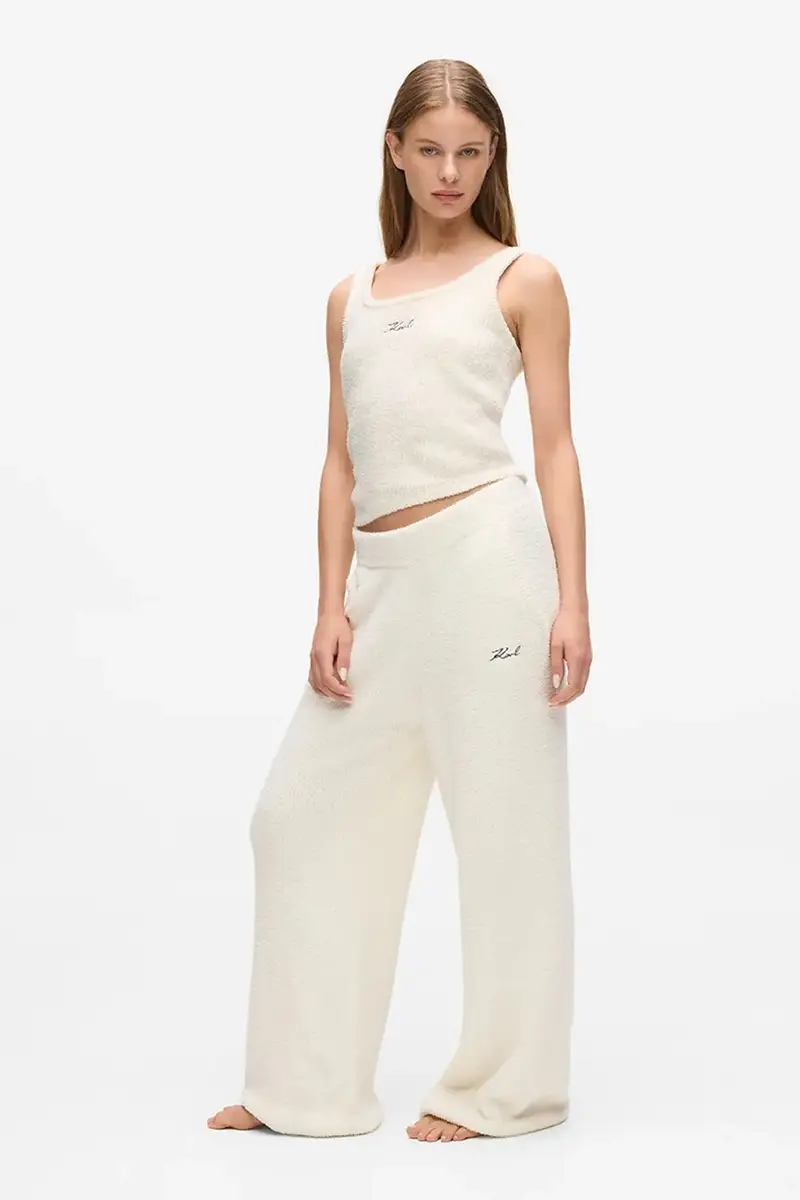 pantaloni tuta donna colore beige A4W44005 miniatura 3