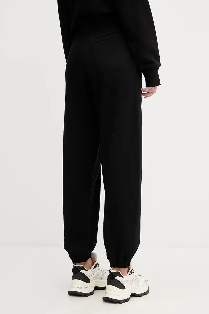 pantaloni tuta donna colore nero con applicazione A3W10009 miniatura 3