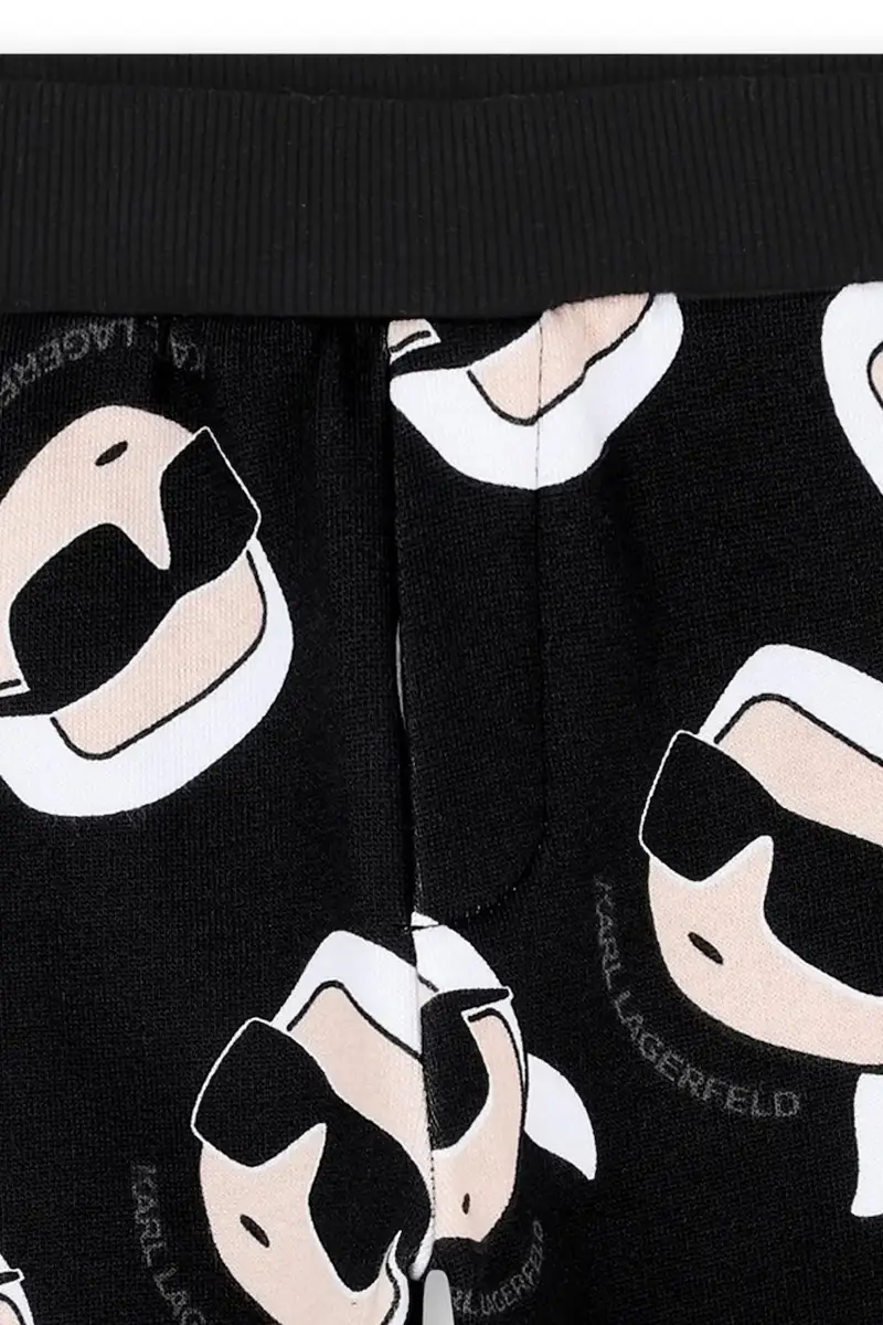 pantaloni tuta in cotone bambino/a colore nero Z30662 miniatura 4