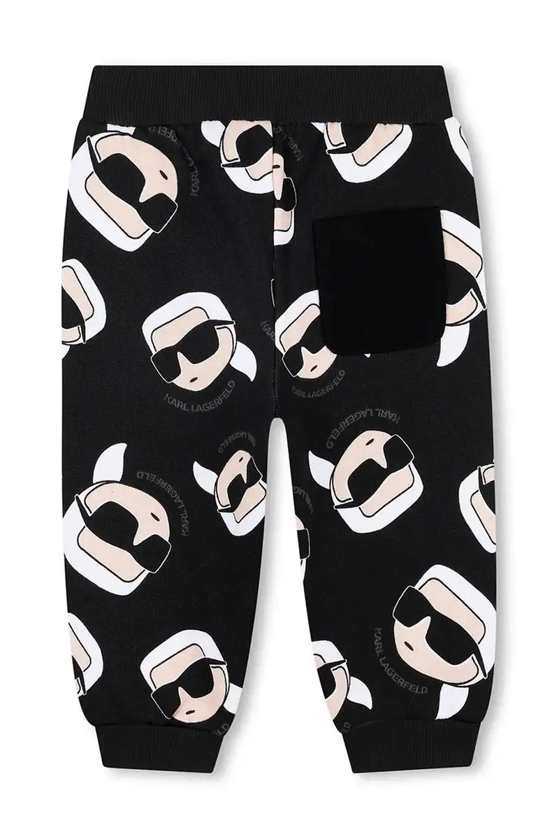 pantaloni tuta in cotone neonati colore nero Z30662 miniatura 3