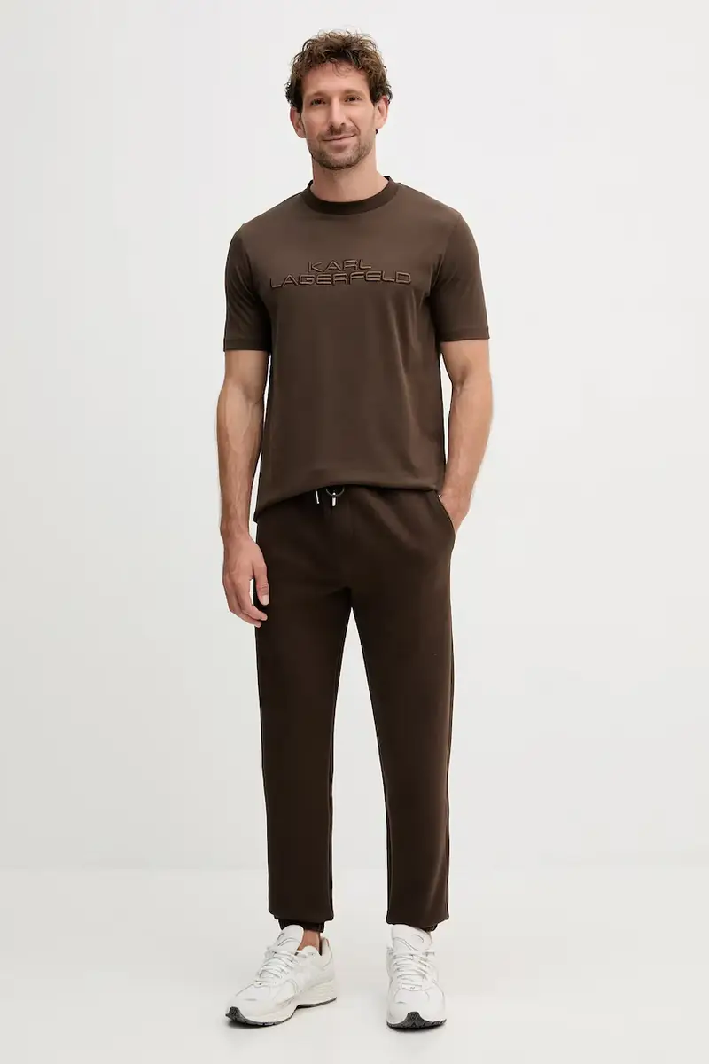 pantaloni tuta uomo colore marrone 554908.705013 miniatura 2