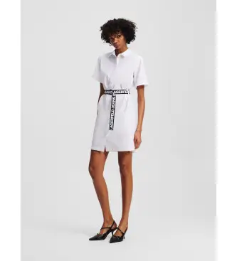 per donna A3W13030 Abito in popeline bianco (M), Casual, Cotone, Manica corta