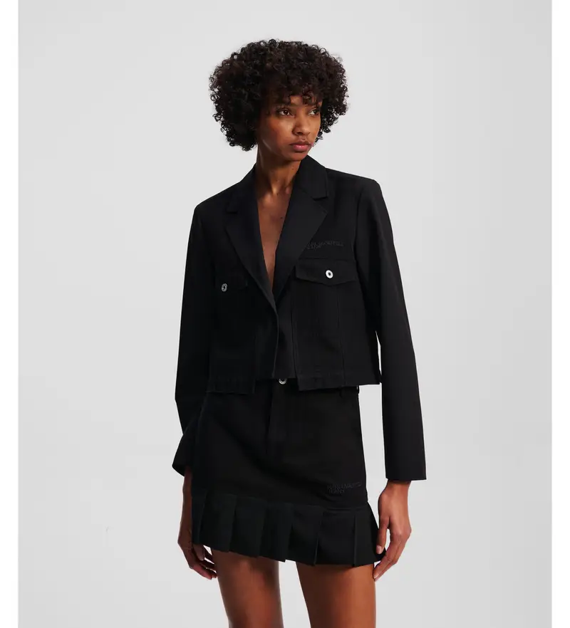 per donna. A3W14019 Giacca nera utility (S), Nero, Casual, Poliestere