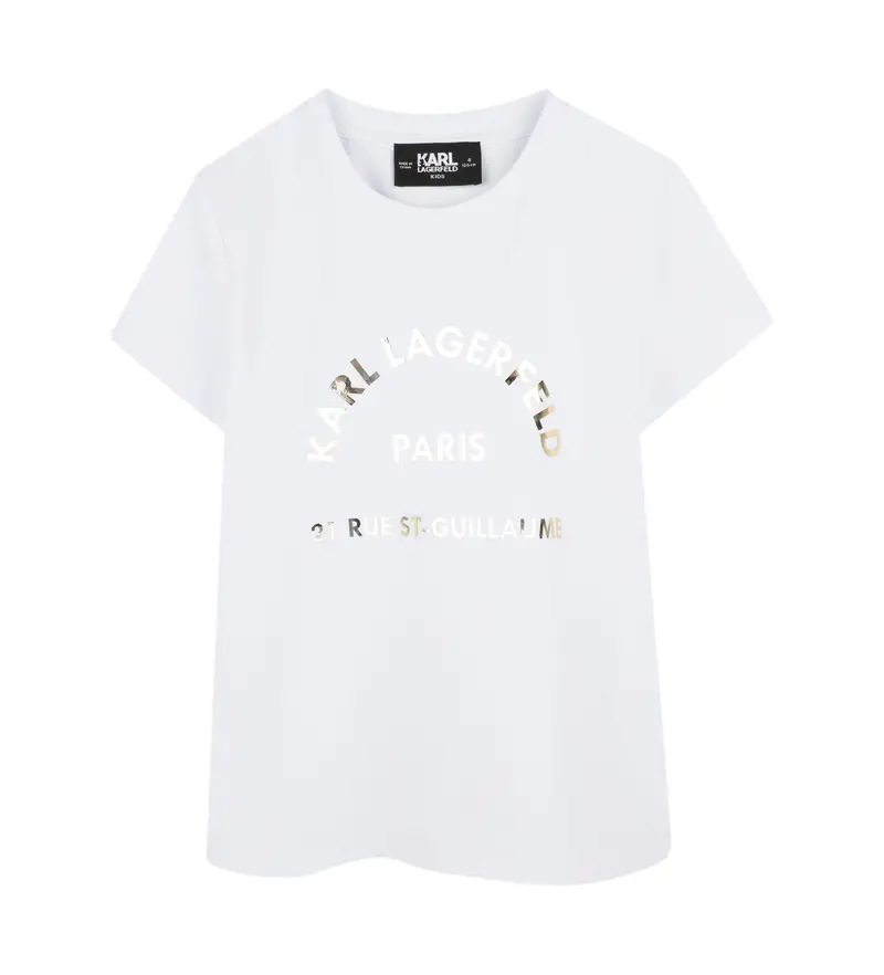 per ragazza Z30447 Maglietta bianca a maniche corte (4años= 102cm), Bianco, Casual, Manica corta, Cotone biologico, Sostenib