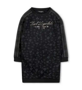 per ragazza Z30619 Abito nero Rue (8Años= 126cm), Casual, Sintetico, Manica lunga, moda per bambini