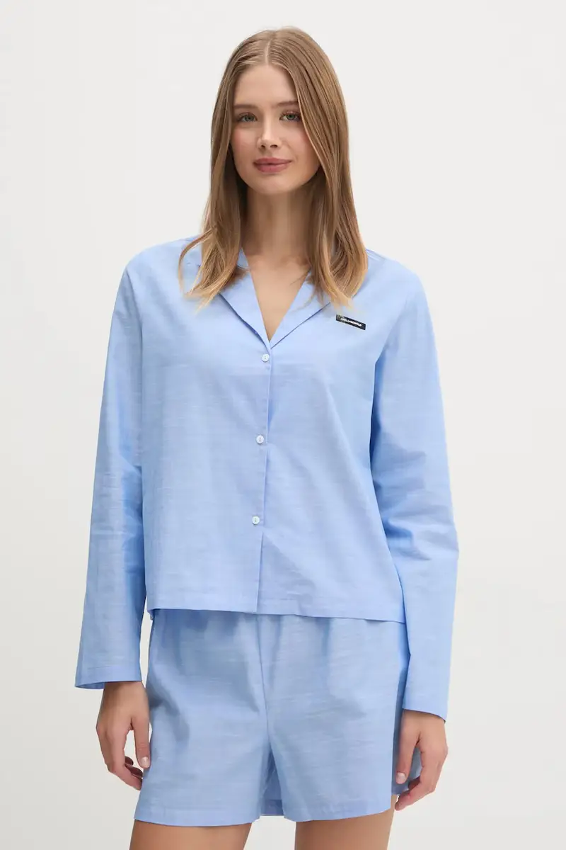 pigama in lana colore blu A1W45004 miniatura 2