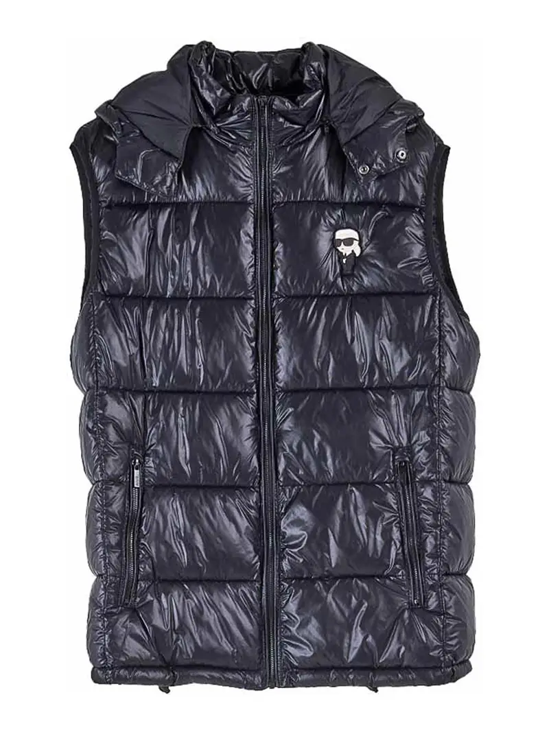 Piumino Leggero Smanicato Karl Nero