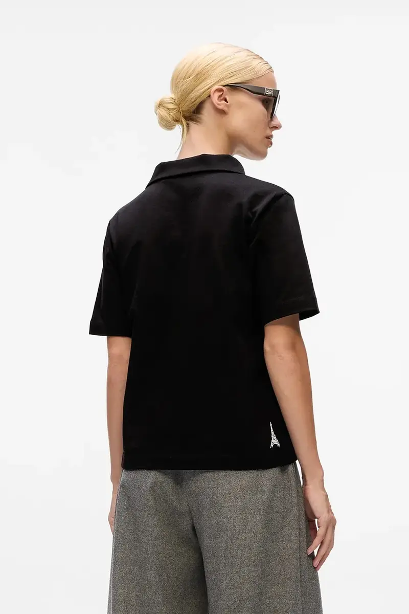 Karl Lagerfeld Polo Donna Nero 3152833 miniatura 2