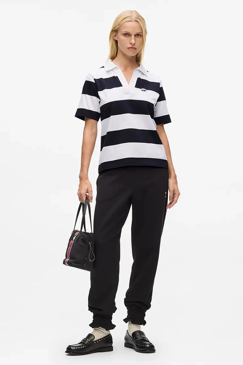Karl Lagerfeld Polo Donna Nero 3275759 miniatura 4