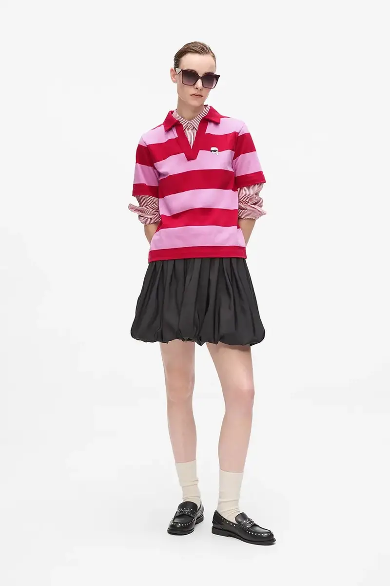 Karl Lagerfeld Polo Donna Rosa 3276388 miniatura 4