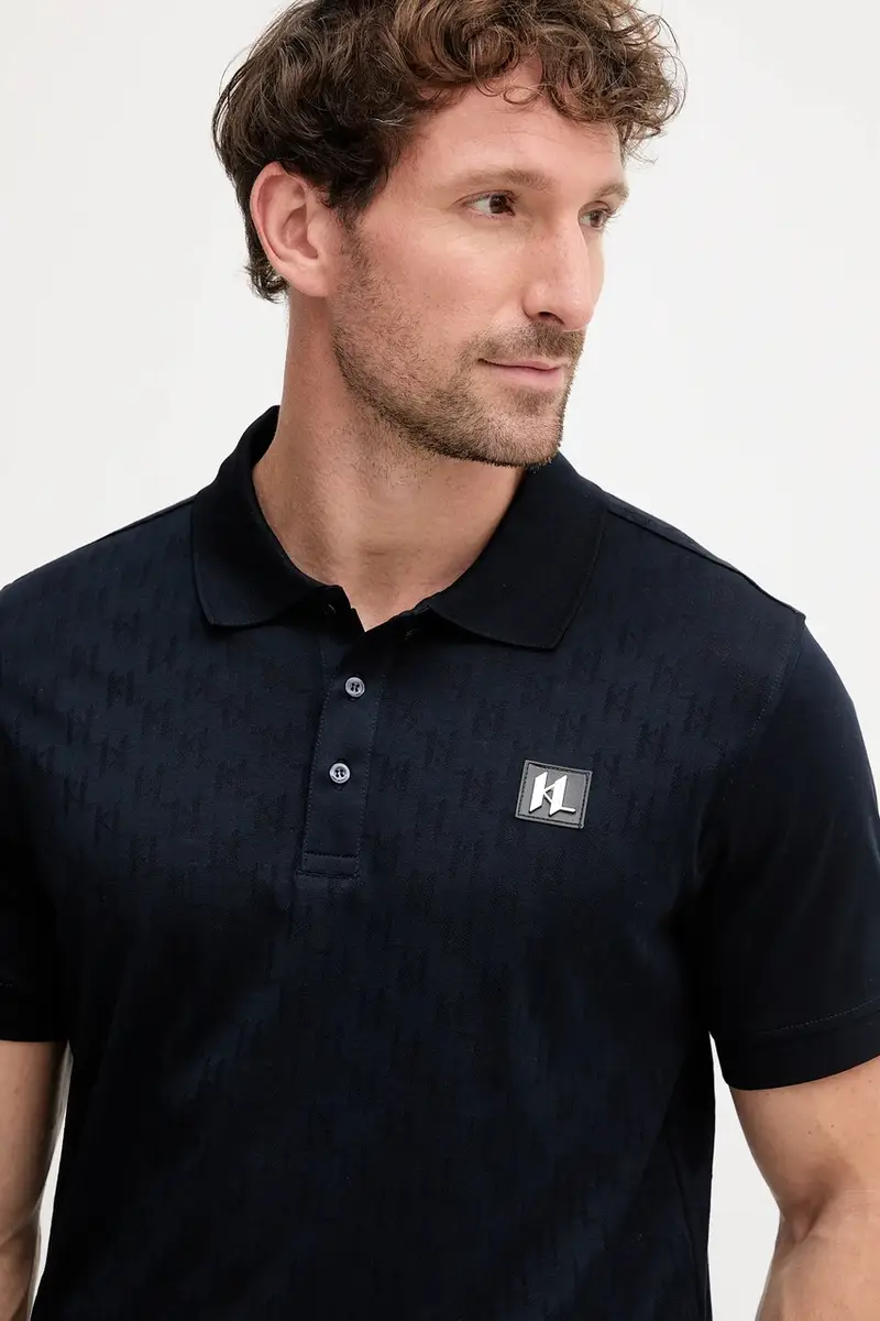 Karl Lagerfeld Polo Uomo Blu 3134006 miniatura 4