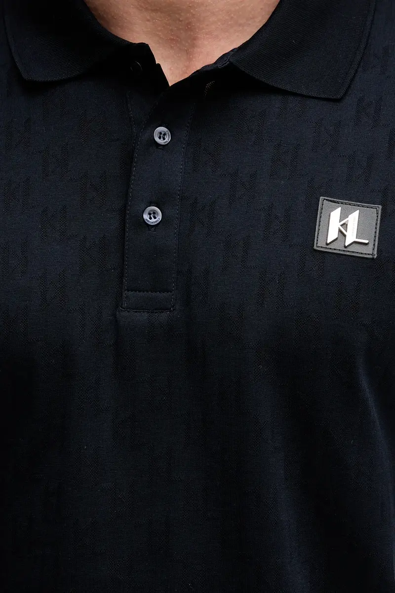 Karl Lagerfeld Polo Uomo Blu 3134006 miniatura 5