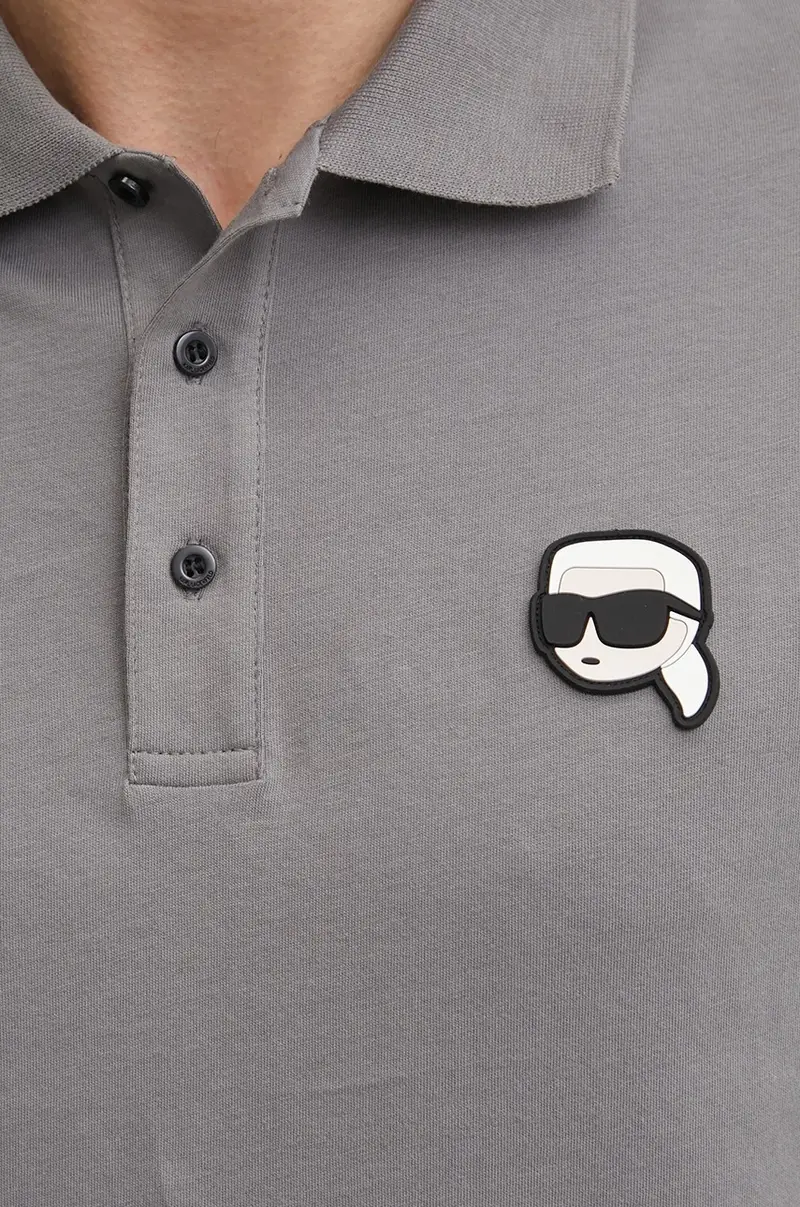 Karl Lagerfeld Polo Uomo Grigio 3609674 miniatura 5