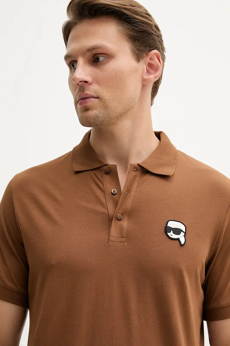 Karl Lagerfeld Polo Uomo Marrone 3250290 miniatura 4