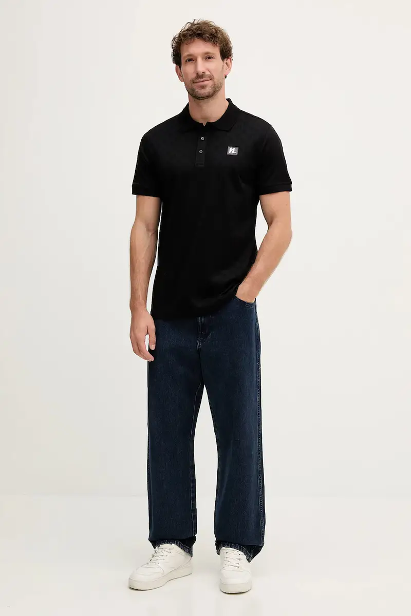 Karl Lagerfeld Polo Uomo Nero 3275780 miniatura 2
