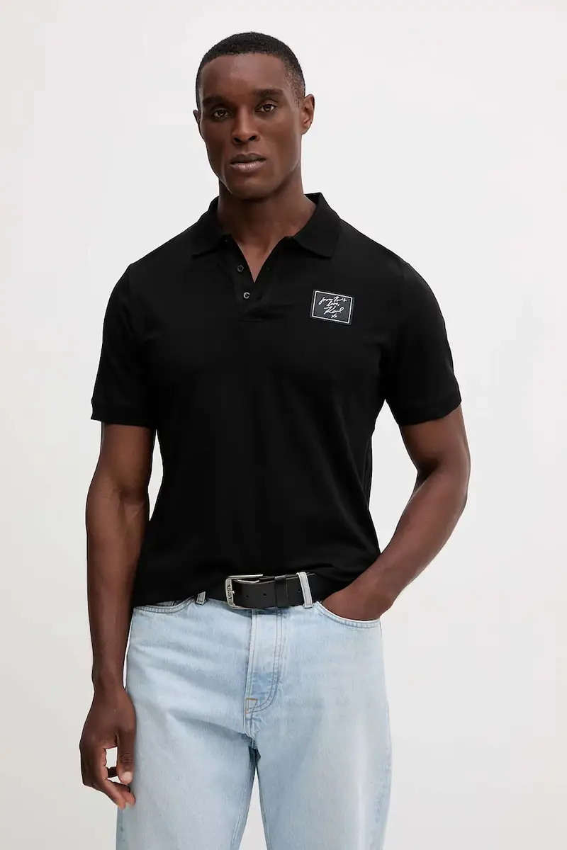 Karl Lagerfeld Polo Uomo Nero 3777502