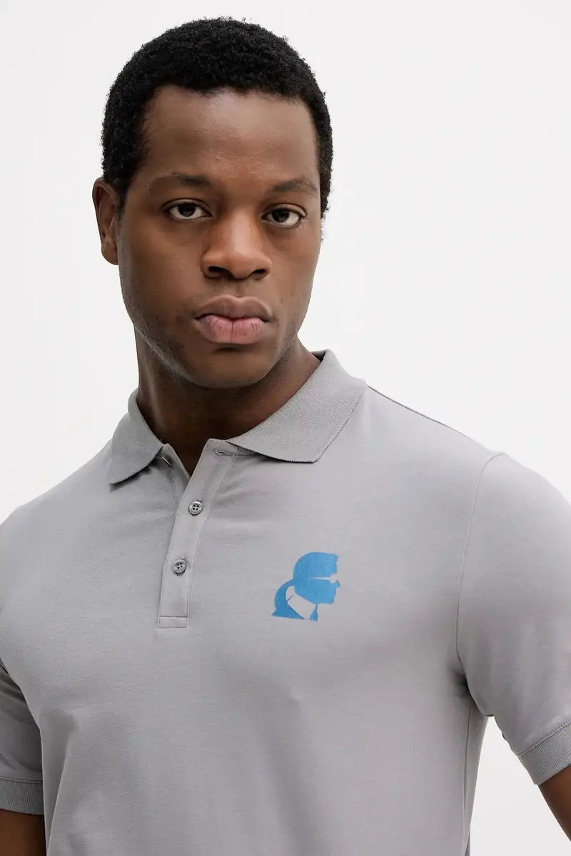 Karl Lagerfeld Polo Uomo Grigio 3919057 miniatura 4