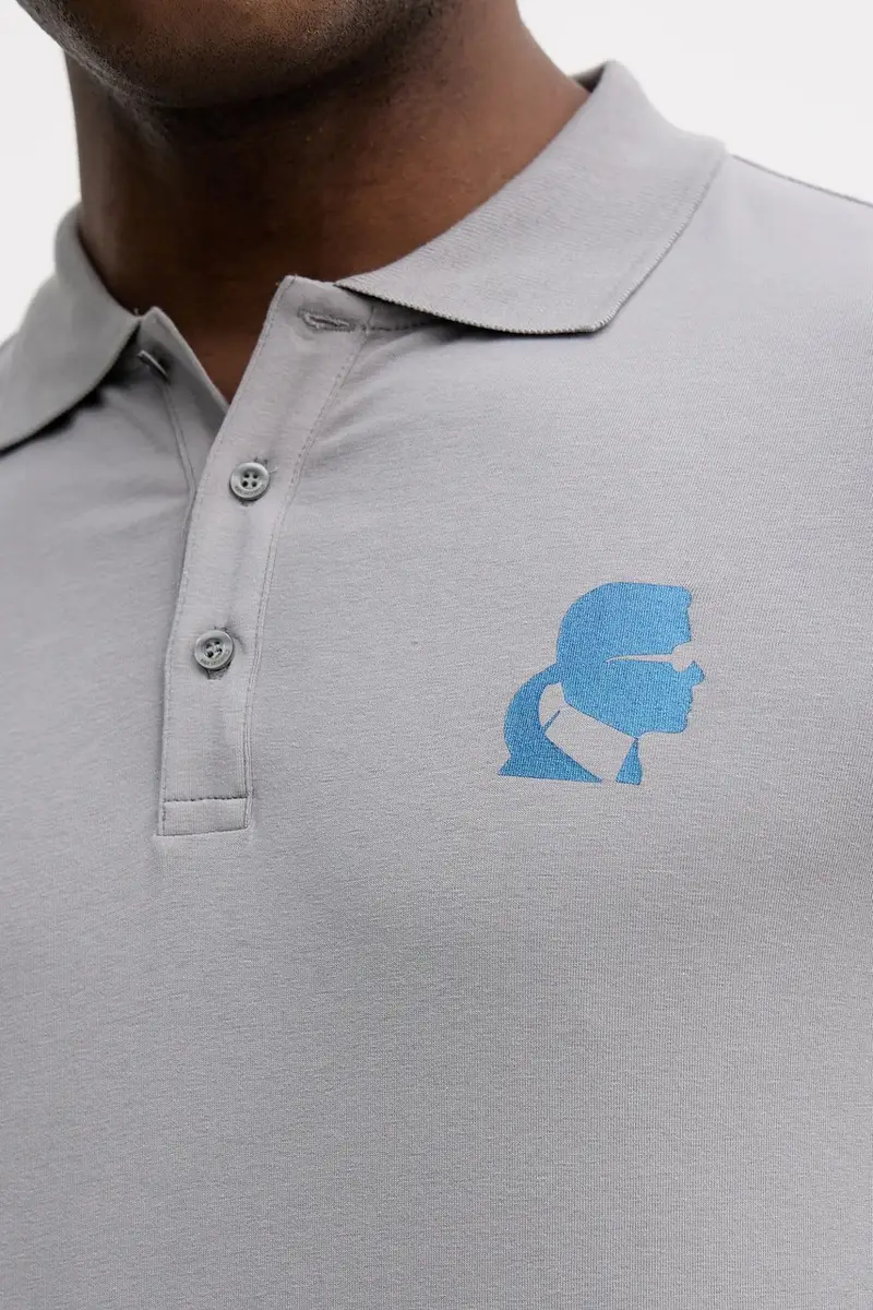 Karl Lagerfeld Polo Uomo Grigio 3919057 miniatura 5