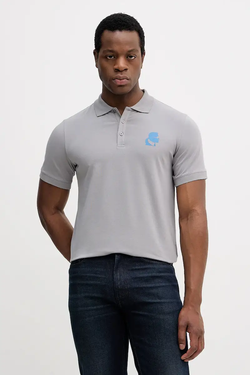 Karl Lagerfeld Polo Uomo Grigio 3919057