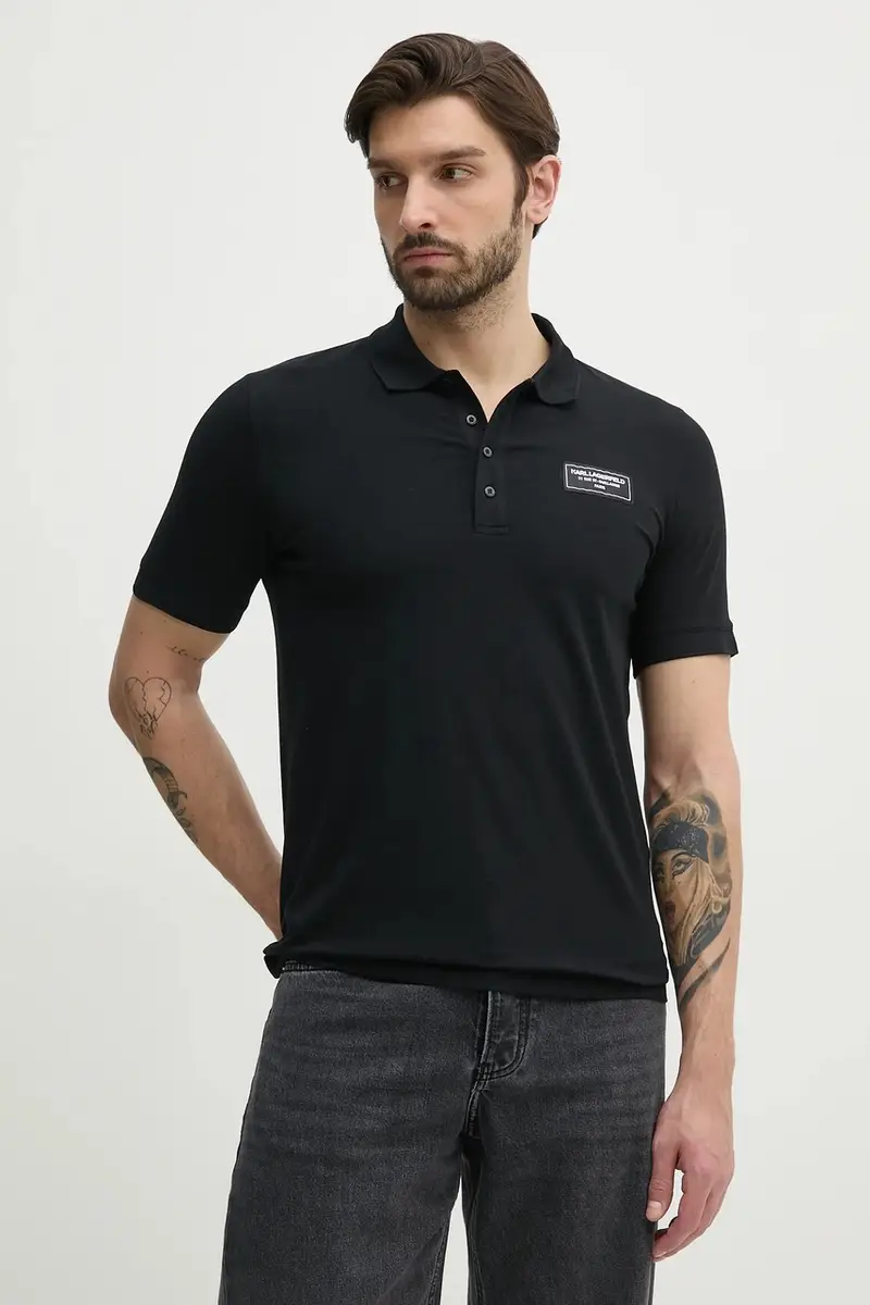 Karl Lagerfeld Polo Uomo Nero 3336938