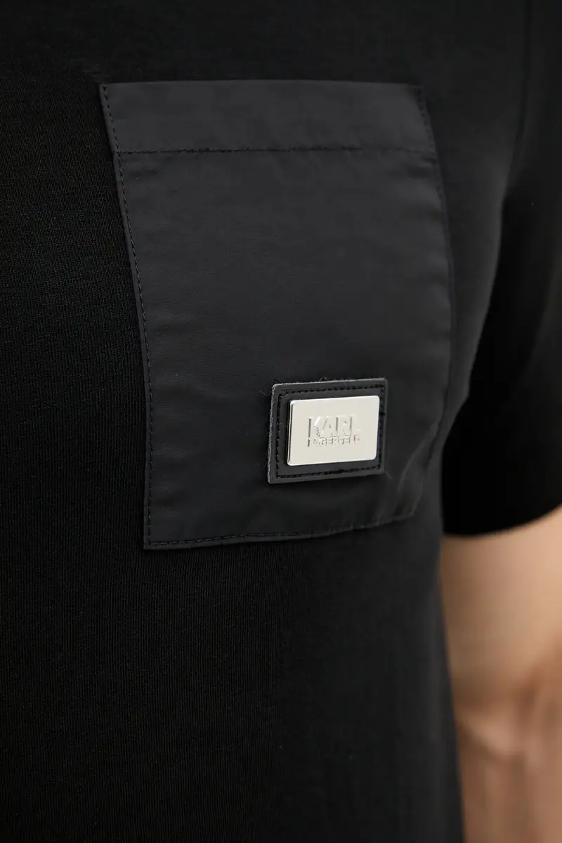 Karl Lagerfeld Polo Uomo Nero 3406325 miniatura 5