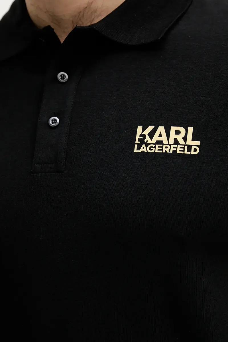 Karl Lagerfeld Polo Uomo Nero 3151550 miniatura 5