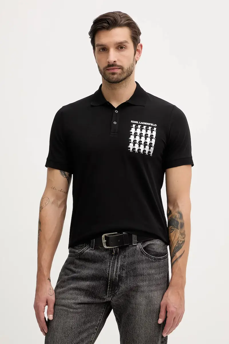 Karl Lagerfeld Polo Uomo Nero 3920276