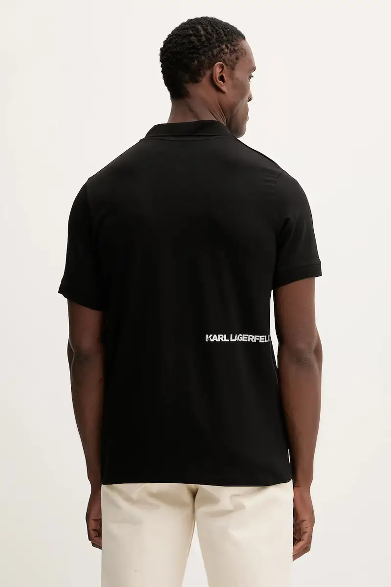 Karl Lagerfeld Polo Uomo Nero 3920569 miniatura 3