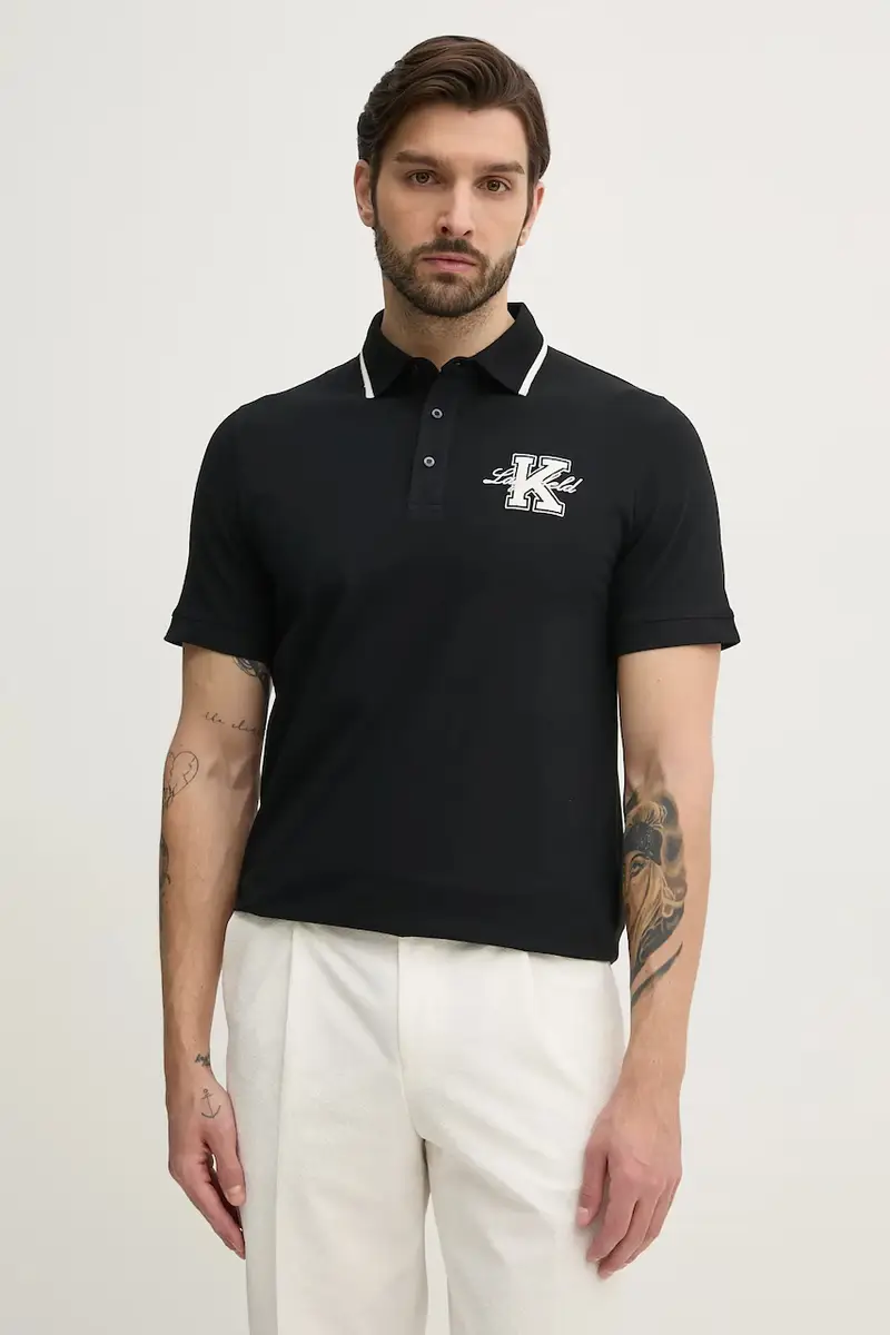 Karl Lagerfeld Polo Uomo Nero 3336943