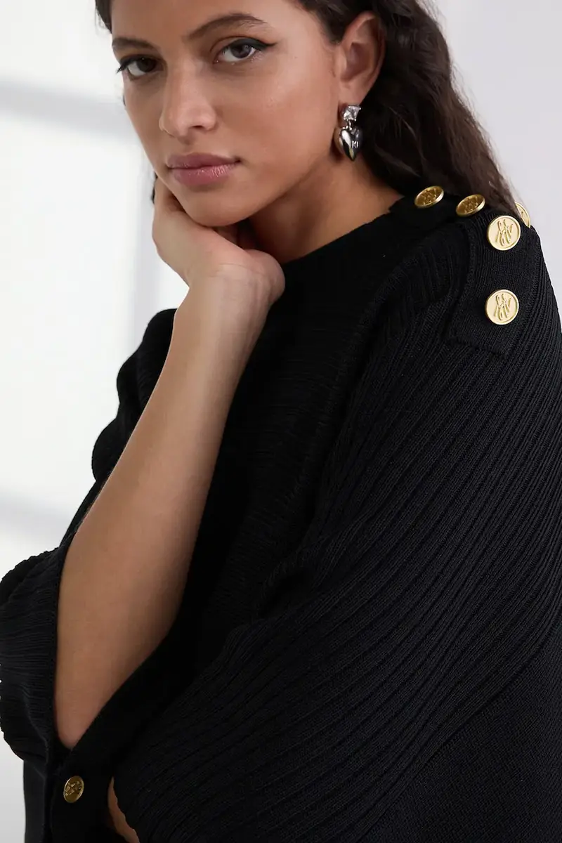 poncho colore nero A3W18031 miniatura 3