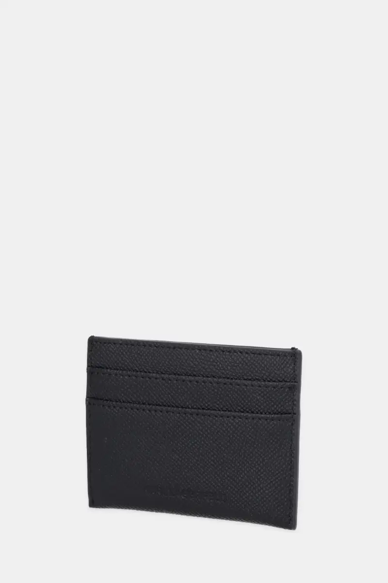 portacarte in pelle K/MONOGRAM Nero miniatura 2