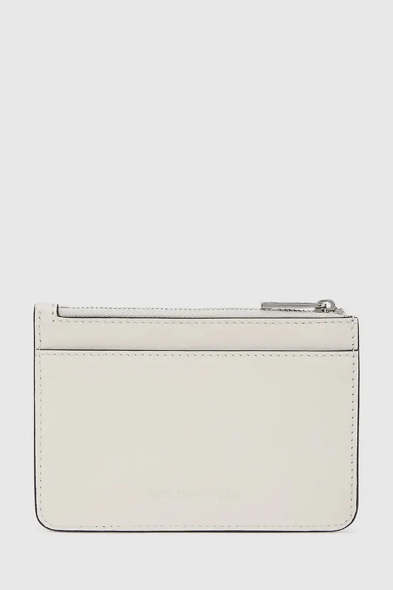 portafoglio in pelle donna colore beige A4W32028 miniatura 2