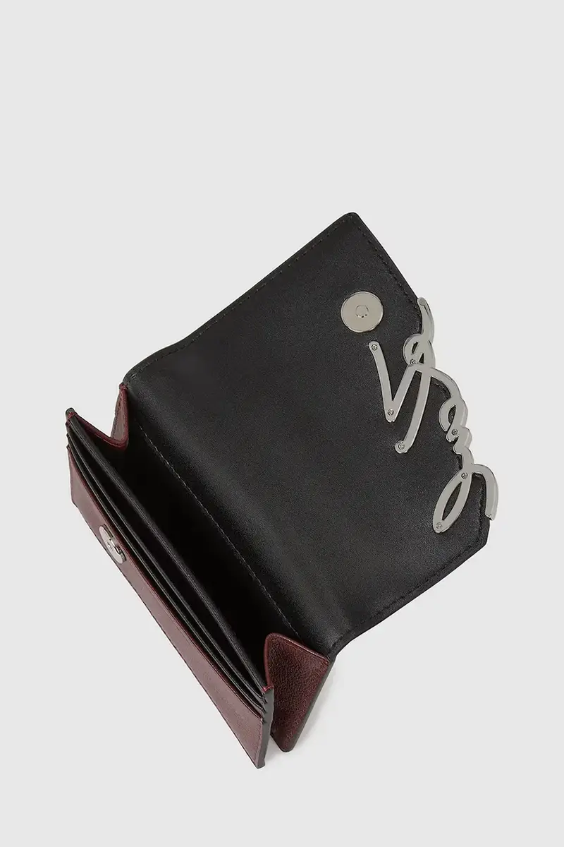 portafoglio in pelle donna colore granata A4W32018 miniatura 3