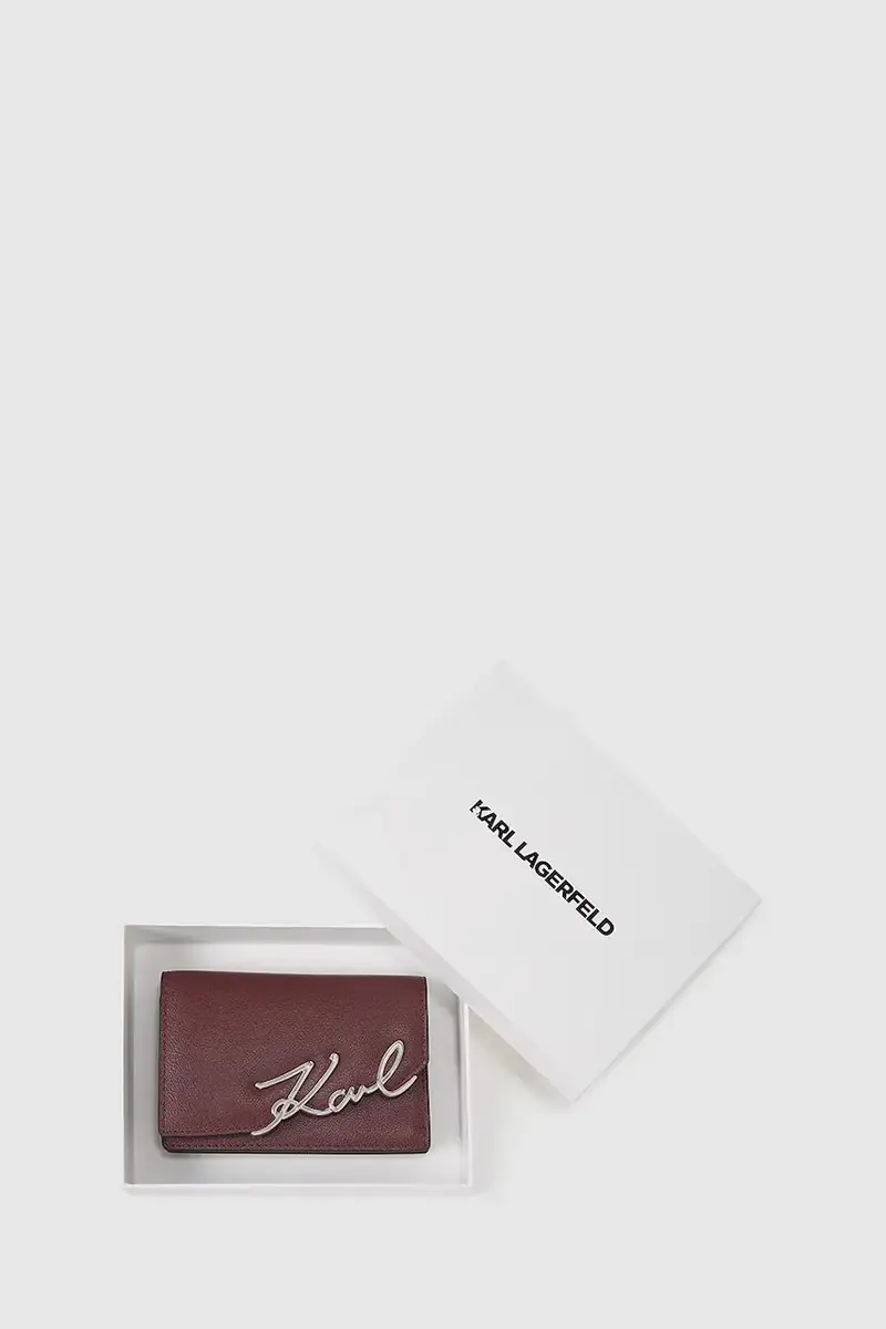 portafoglio in pelle donna colore granata A4W32018 miniatura 4