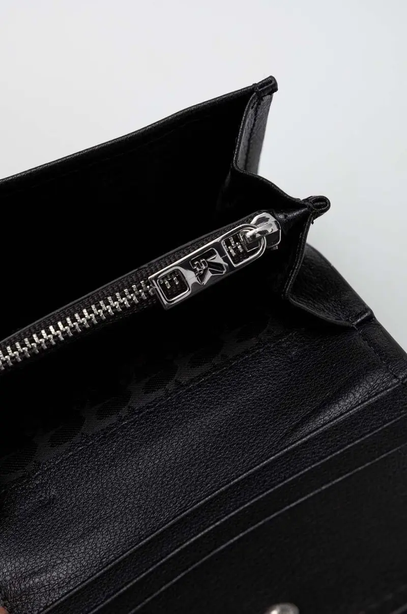 portafoglio in pelle donna colore nero miniatura 4