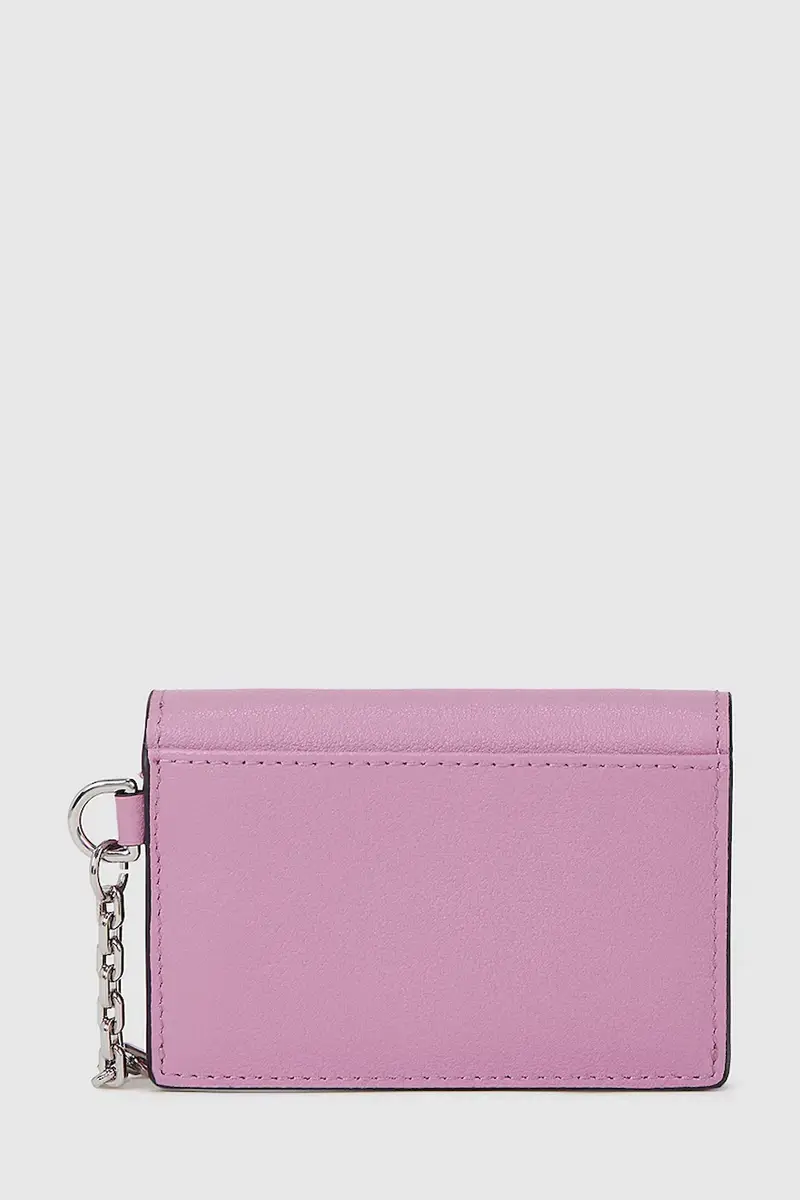 portafoglio in pelle donna colore rosa A4W32019 miniatura 2