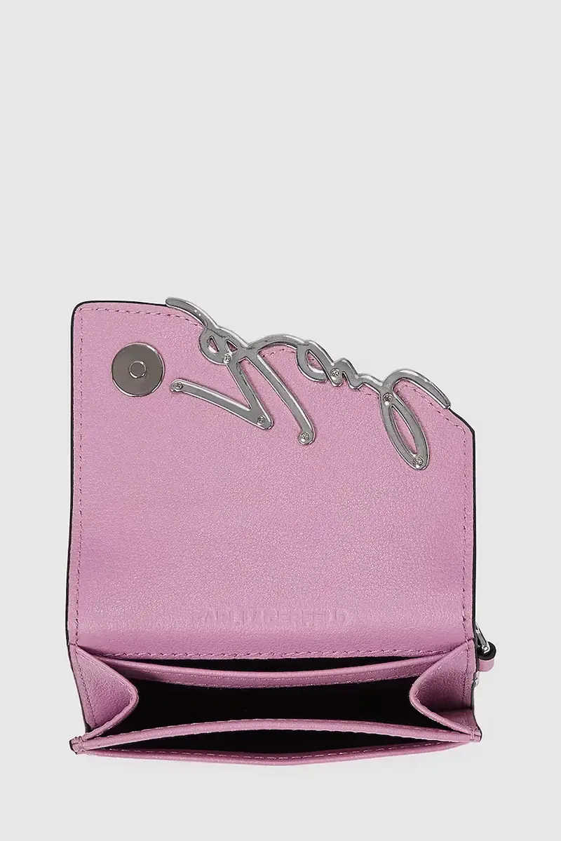 portafoglio in pelle donna colore rosa A4W32019 miniatura 3