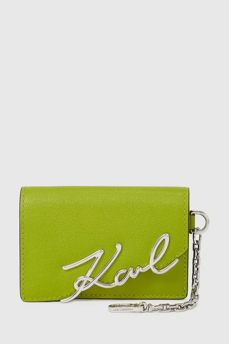 portafoglio in pelle donna colore verde A4W32019