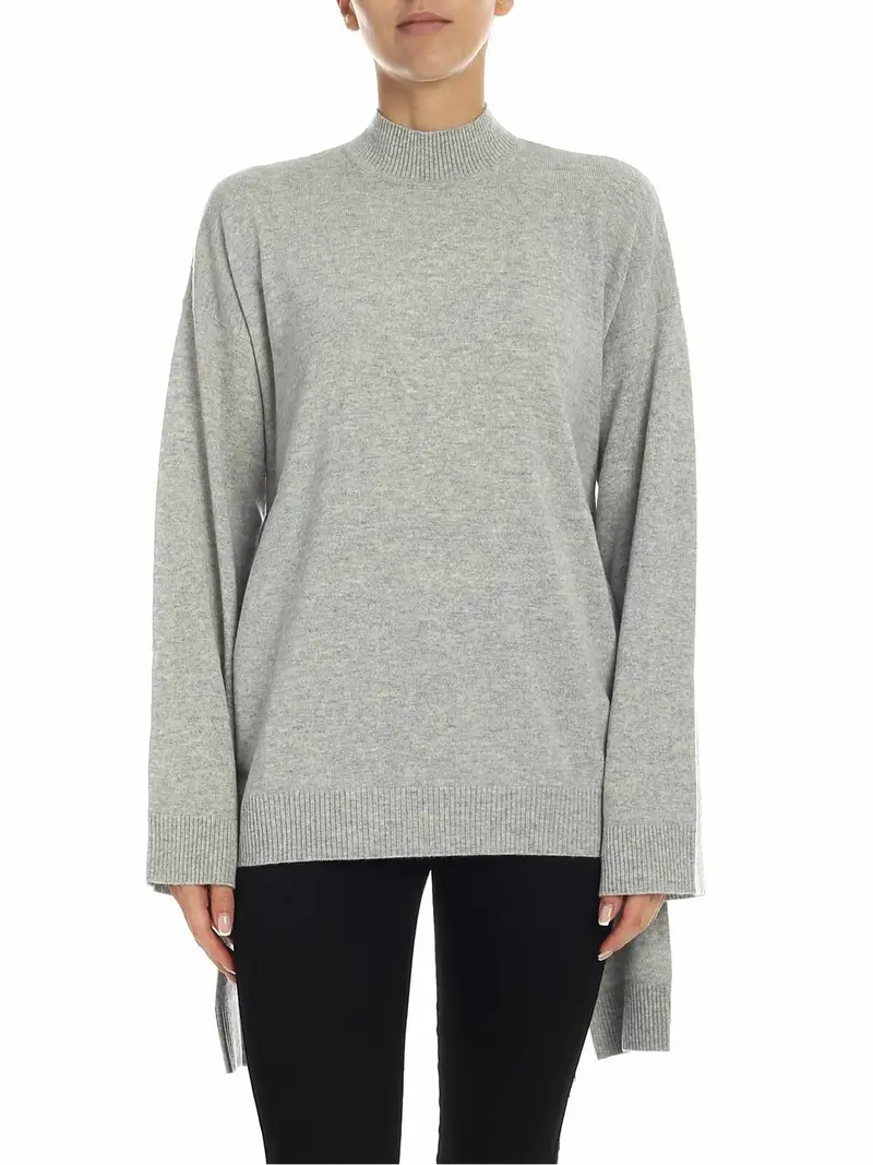 Pullover grigio chiaro melange