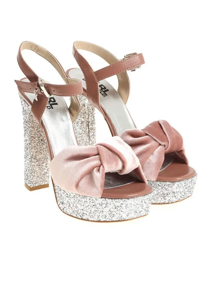 Sandali con fiocco Rosa