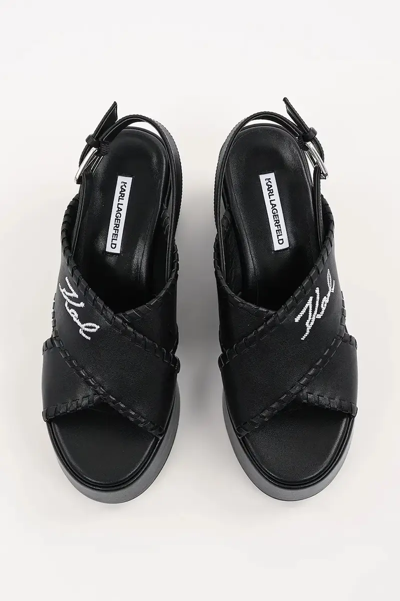 sandali in pelle WENDY colore nero KL33372 miniatura 4