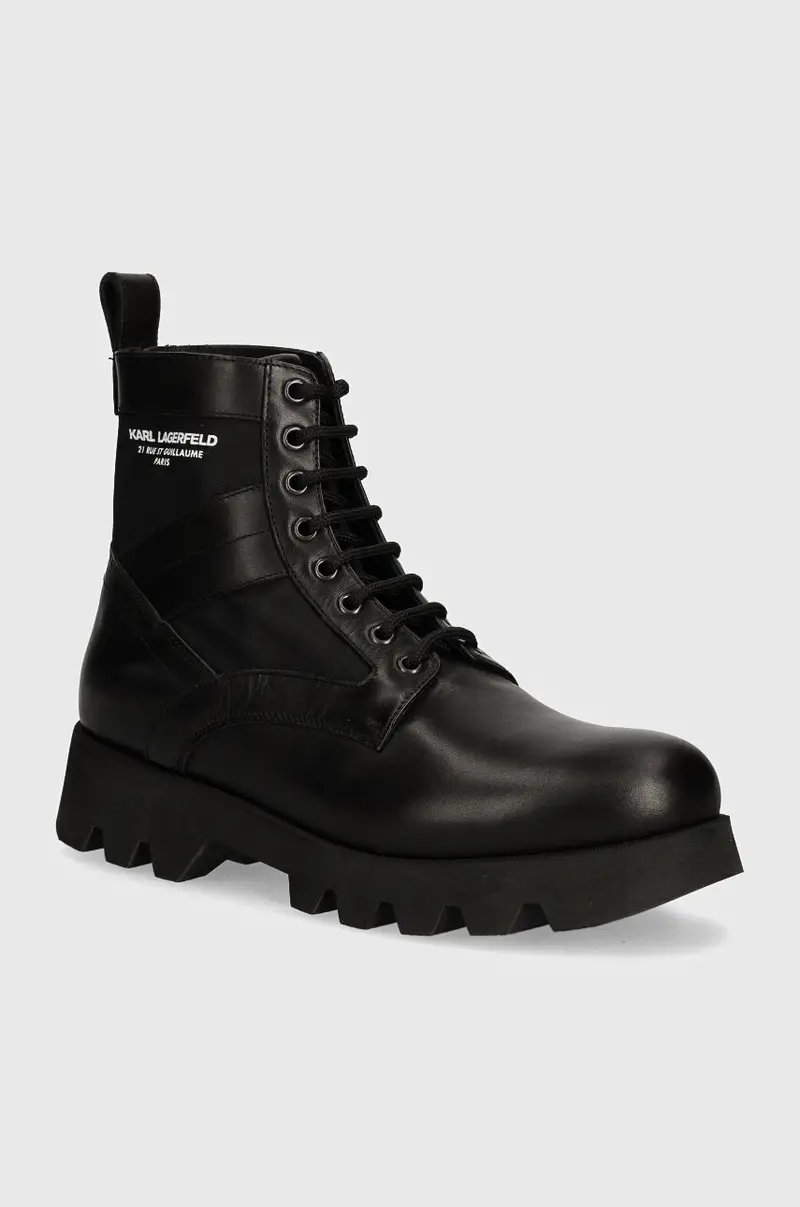 scarponi da trekking in pelle Terra uomo colore nero KL11164